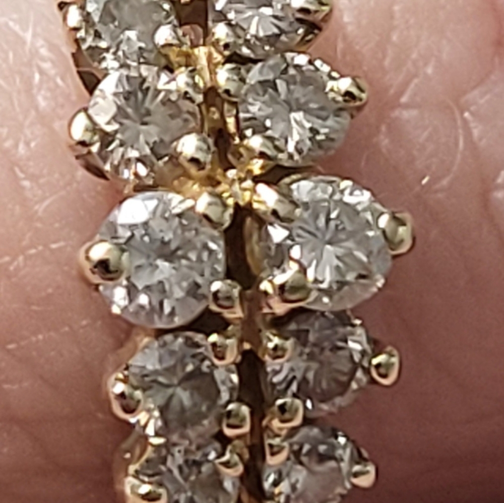 14k Yellow & White Gold Round Diamond Anniversary Band - Picture 5 of 16